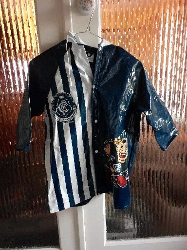 Vintage 90s Carlton Blues AFL Rain Coat Jacket