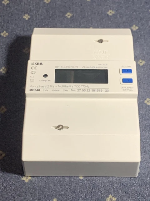 COMPTEUR ELECTRIQUE ISKRA Mono ME340 EN TRÈS BON ETAT