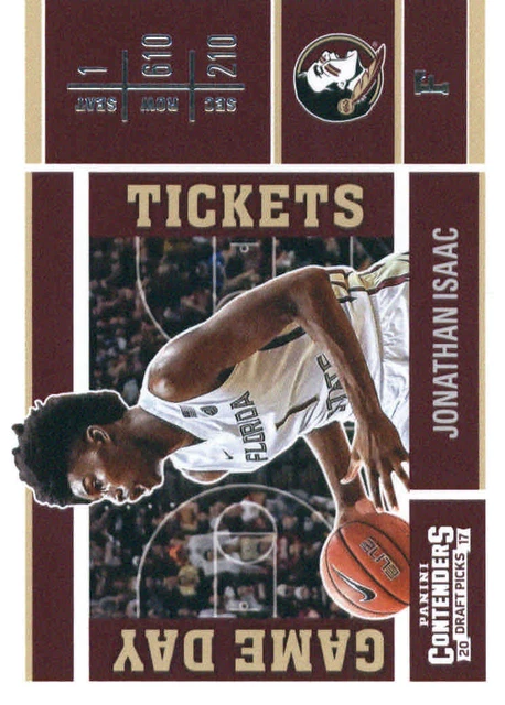 2017-18 Panini Contenders Draft Picks Game Day Tickets #9 Jonathan Isaac