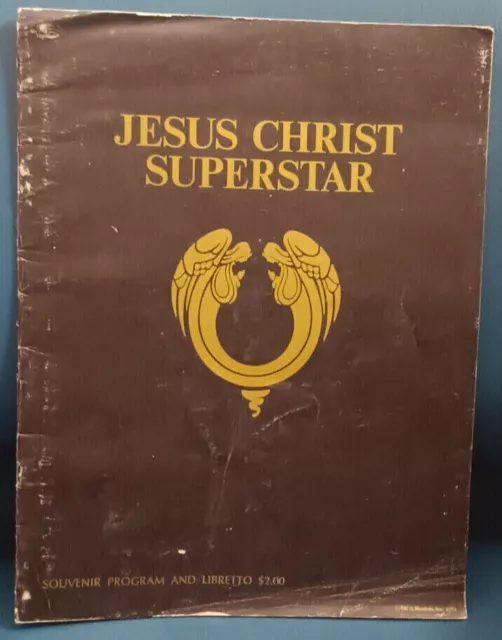 Jesus Christ Superstar Souvenir Program Libretto 1971 MCA Records Paperback Book