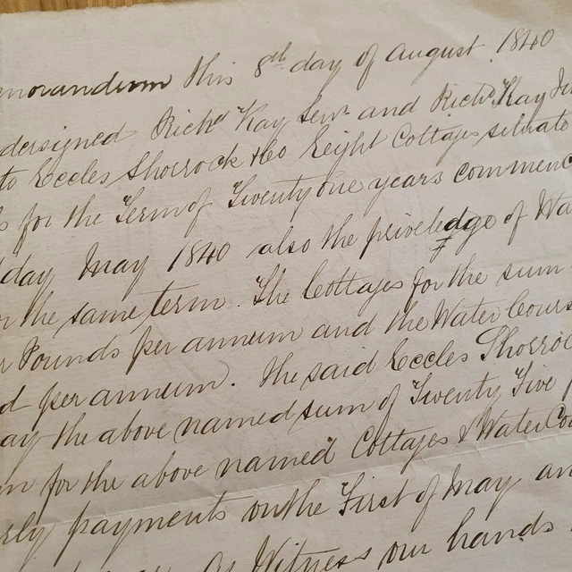 Victorian Contract Writing Examples ORIGINAL HAND WRITTEN Victorian Tenancy Agreement 1840 English Laid ...