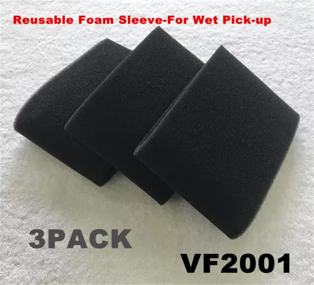 3PACK Foam Sleeve Vacuum Filter Compatible with ShopVac 90304 and 9058500