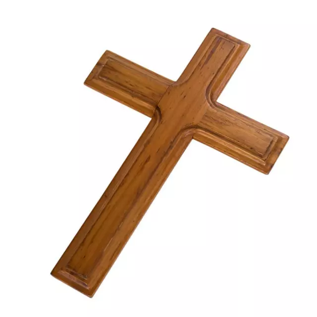 Religiöses Jesus-Kreuz aus Holz, an der Wand befestigtes Gebet für die