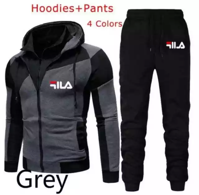 Tuta Fila uomo TG M felpa con cappuccio tuta completa doppia zip pantalone man