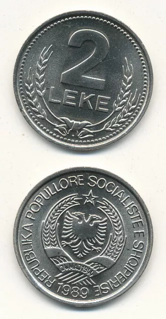 Albania / Albanien - 2 Leke 1989 - UNC