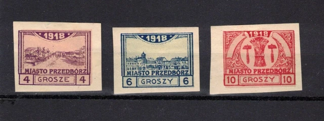 Polen Lokal Przedborz Mi.Nr. 4C, 5C, 6C  * Falz