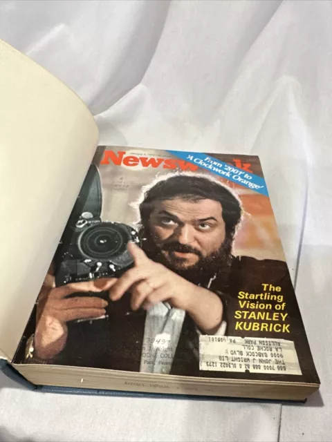 1972 Jan-Mar Newsweek Magazine,Bound Vol. #79 Stanley Kubrick,Liza Minnelli BM39