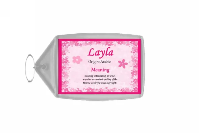 Layla Personalised Name Meaning Keyring