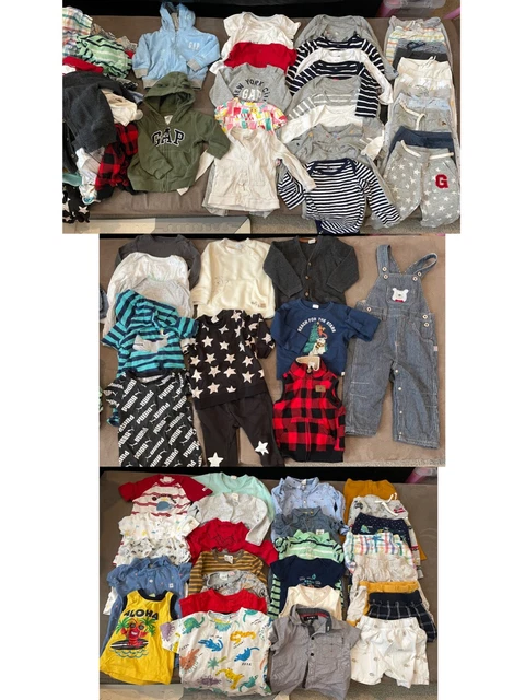 70 + Baby Boy GAP Carters H&M Clothes Outfit t shirt Top Pants Set Lot 12-18 12m