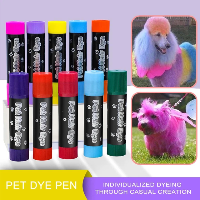 Pet Hair Dye 12 Colors Washable Pet Safe Hair Dye Dog Nail Polish Penfor Groomin 3