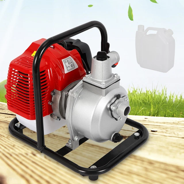 Water Transfer Pump 43CC 1.7HP 2-Stroke Gasoline Engine Extractor 6500 rpm USA