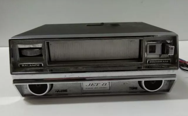 Vintage Jet 8 by Lear Jet Stereo 8 Track tape Player Untested