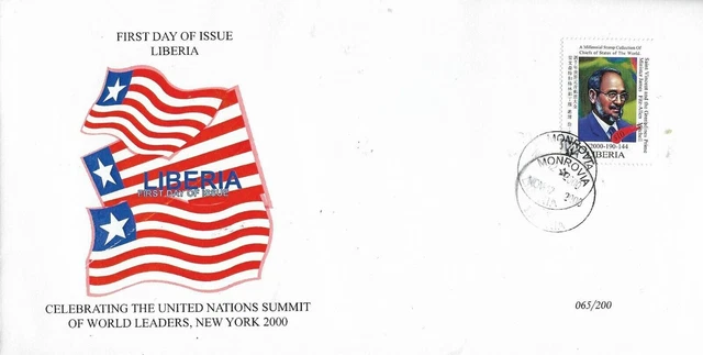 FDC Cover #065 USA ONU Dirigeants mondiaux MNH Îles Saint-Vincent PM James...