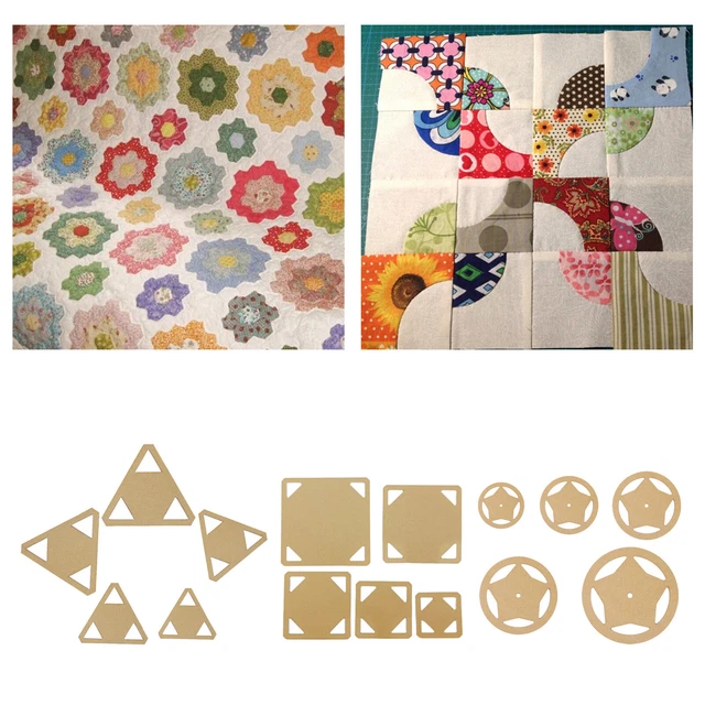 5x Acryl Quilten Vorlagen Quilt Schablone DIY Werkzeug Quilten Patchwork