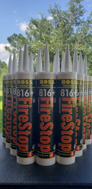 Boss 816 Red Intumescent Firestop Sealant 10.3 oz cartridge