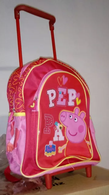 Trolley Peppa Pig Bambina zaino scuola asilo con bretelle