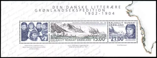 Greenland 2003 Centenary of Danish Literary Expedition, Minisheet, UNM / MNH