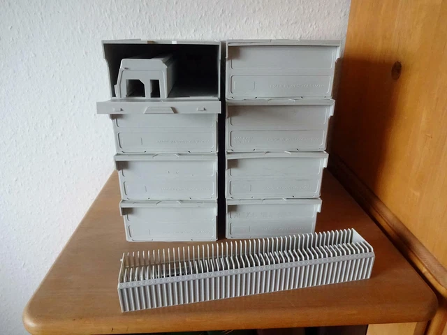 8 Stück Magazinbox 2x50 + 16 Universalmagazine Diamagazin Diabox Stapelbox