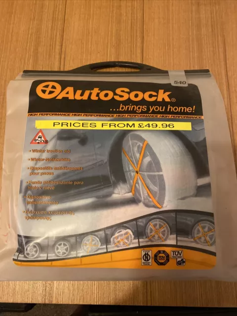 AUTOSOCK SNOW SOCKS FOR CARS - Size 58 Auto Sock - See images for fitting  sizes £24.99 - PicClick UK