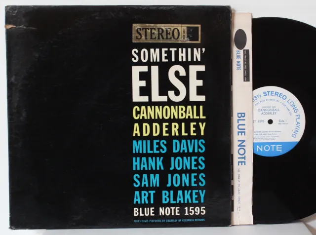 Cannonball Adderley LP “Somethin Else” Blue Note 1595 ~ NY, Ear RVG Stereo VG++