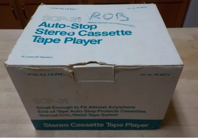 Realistic SCP-31 Stereo Cassette Tape Player w/ Original Box