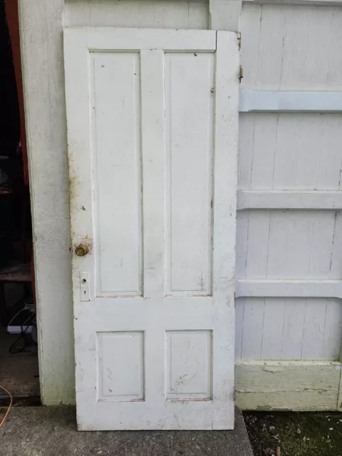 ANTIQUE DOOR NEW ENGLAND 4  Panel 18th-19th CENTURY INTERIOR 77 x 31 1/2