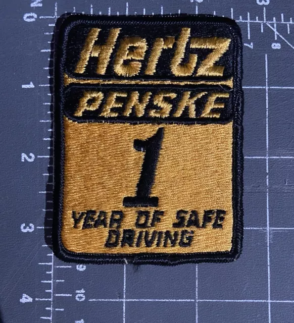 Vintage Hertz Penske 1 Year of Safe Driving Patch Rental Cars Trucks Automobiles