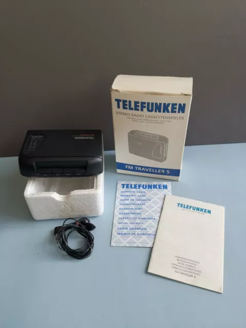 Telefunken Stereo Radio Cassettenspieler UKW FM Traveller 5 OVP Vintage Walkman