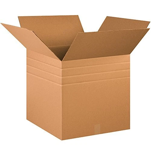 Partners Brand PMDHD202020 Heavy-Duty Multi-Depth Boxes 20"L x 20"W x 20"H Kr...
