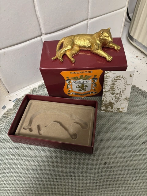 RISIS 24K GOLD Plated Rabbit Figurine Singapore Zodiac Collection
