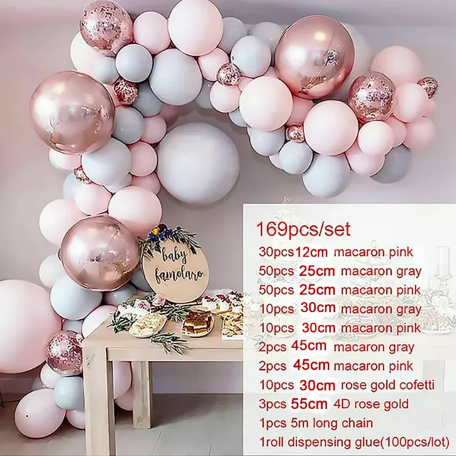 85-196PCS Balloon Arch Kit Set Birthday Wedding Party Garland Decor Balloons AU