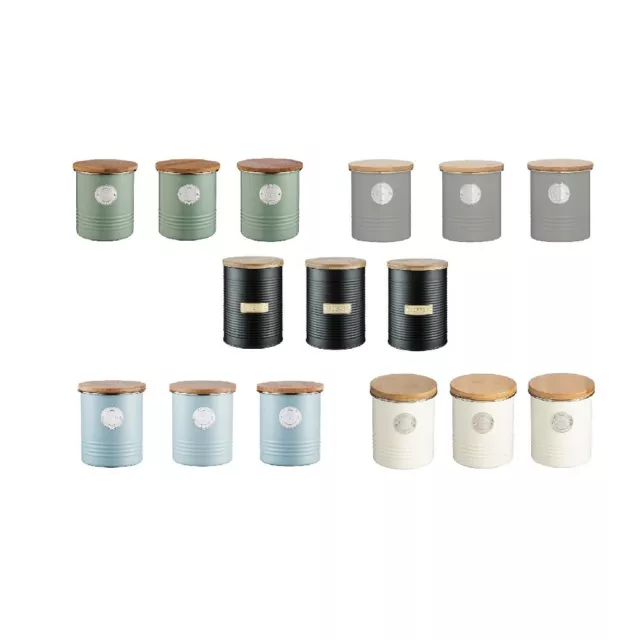 NEW TYPHOON METAL TEA COFFEE OR SUGAR CANISTERS 1 LITRE Cannisters Storage