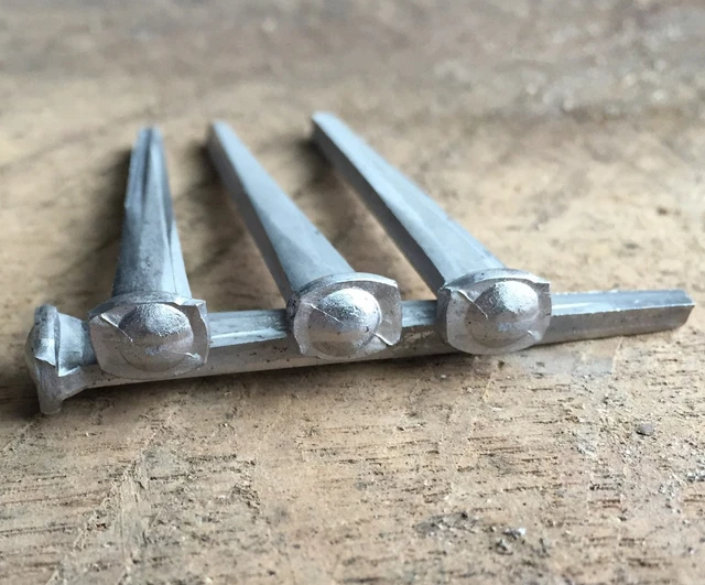 (50) 2" - COMMON ROSE HEAD NAIL  - Antique Vintage Rustic Nails - 6d 2