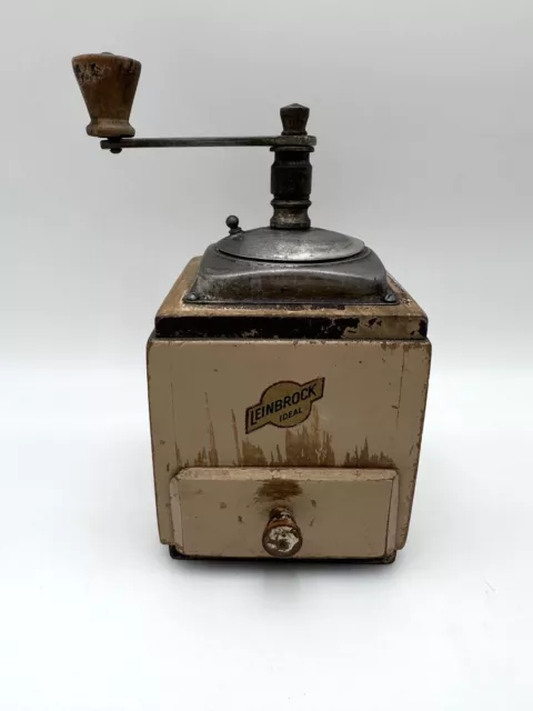 Alte Leinbrock Ideal Kaffeemühle Vintage Holz Nostalgie Mid Century