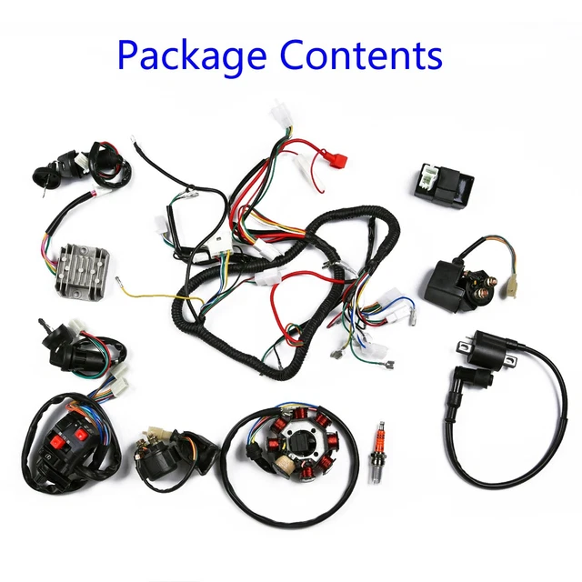 Set Cavi Elettrici Completo Per ATV QUAD 150-250 300CC - Con Relè, CDI, Bobina, Raddrizzatore E Chiavi - 4