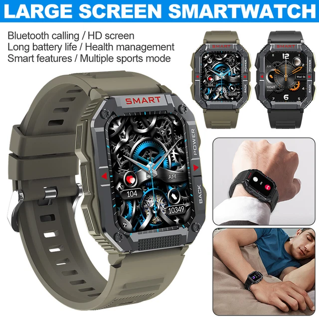 MILITARY SMART WATCH Full Touch Screen Sports Watch Health Monitor