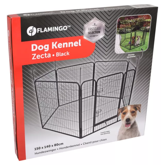 Flamingo Hunde Zwinger/Käfig Zecta schwarz, UVP 169,00 EUR, NEU 2