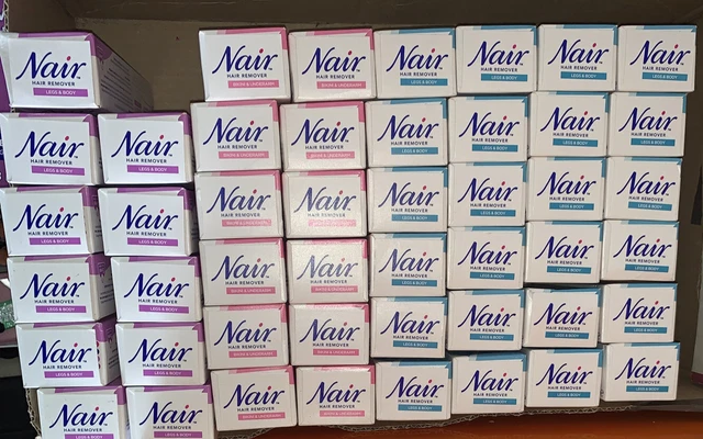 Lote de trabajo de crema depilación Nair X 250 hidratante sensible o bikini como Veet
