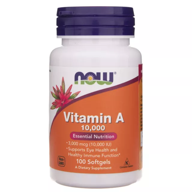 Now Foods Vitamine A 10000 IU, 100 capsules