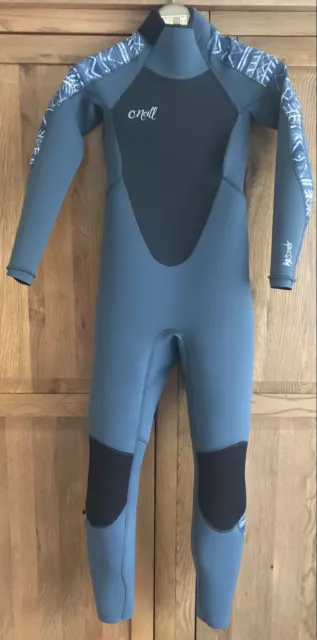 O’Neill Girls Epic Full Body Wet Suit 4/3 Back Zip Graphite UK 10 / 140-147 NWT