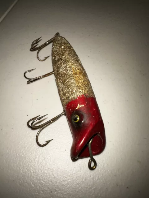 Paw Paw Bass Seeker 3 Hook Red Head Glitter Body Vintage