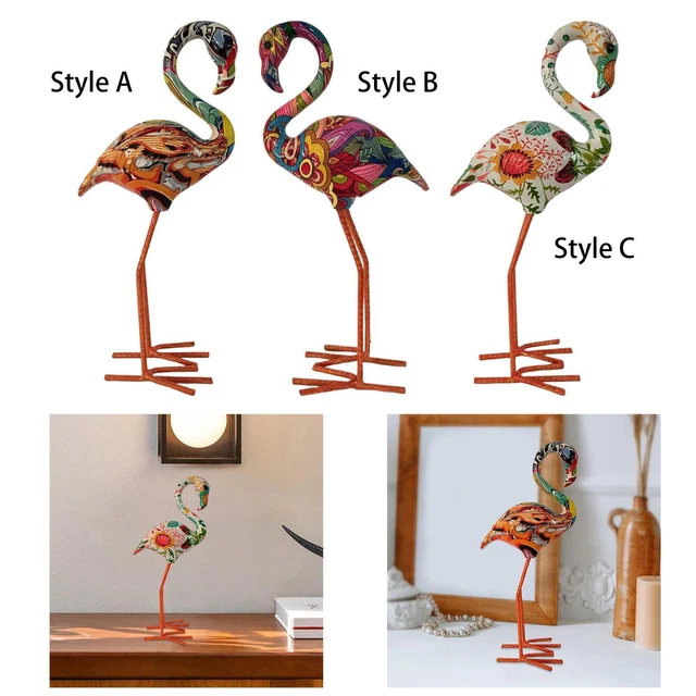 Kunstharzfiguren Vögel Skulpturen Flamingo Gartenstatue zur Dekoration Teich