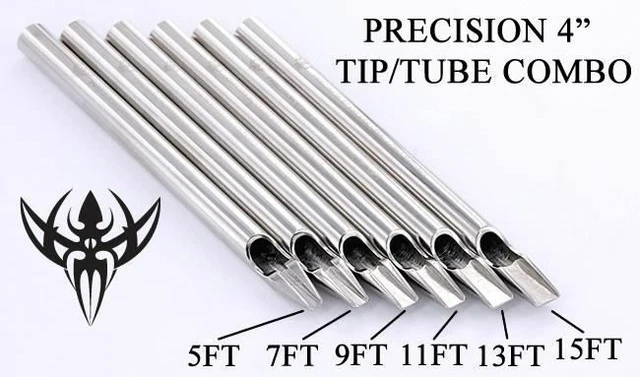 Juego de tubos de punta plana de tatuaje de acero PRECISION Seleccionar estilo alta calidad precio por 1