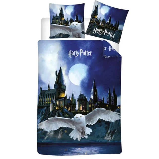 AYMAX - Parure de lit réversible Hedwige Harry Potter - 140 cm x 200 cm