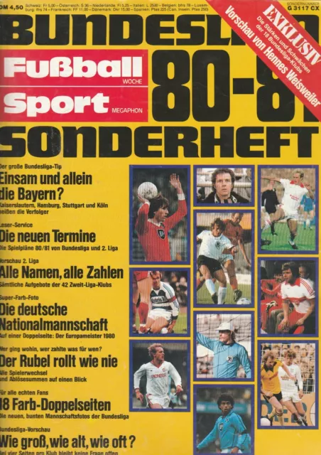 Fußball Sport -  Fußballmagazin Bundesliga Sonderheft Saison 1980/ 81