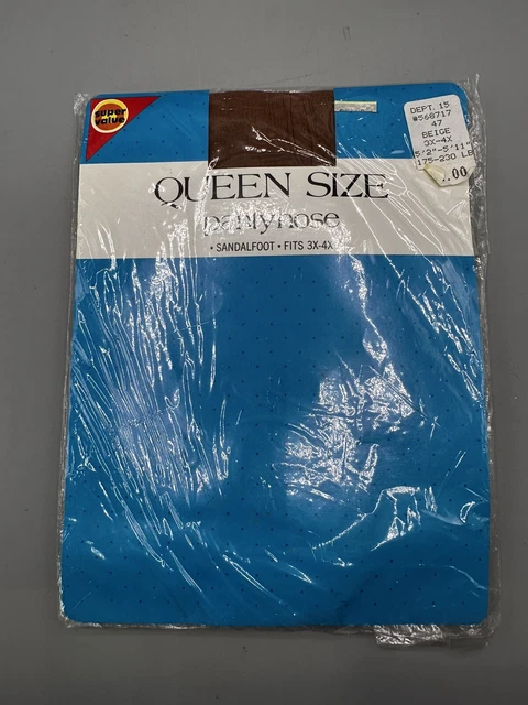 Super Value Queen Beige size 3X-4X Sandal foot pantyhose