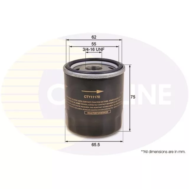 Toyota Yaris Verso 1.3 Genuine Comline Oil Filter OE Quality Service Replacement