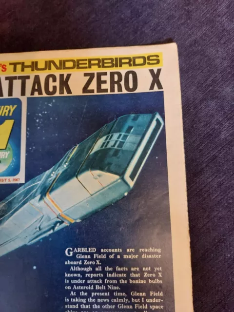 Vintage TV CENTURY 21 Comic No. 133 Thunderbirds Stingray XL5 5 AUGUST 1967 2067 3