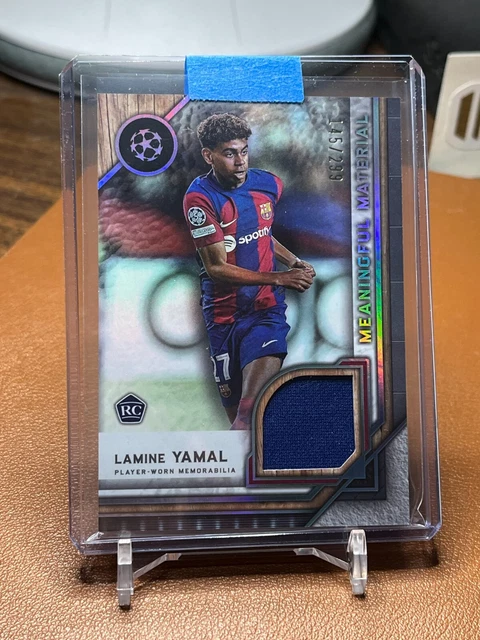 CARTE MAILLOT RELIQUE Lamine Yamal 2023-24 Topps Museum UEFA #MMSR-LY