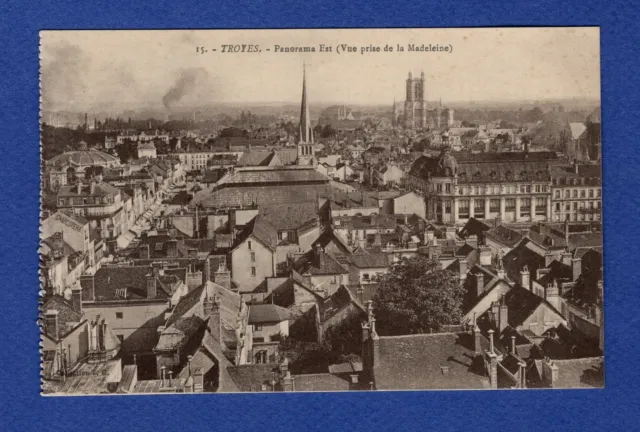 Cf / postcard - CPA / Troyes -> East panorama // Aude 10